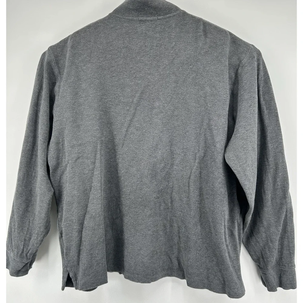 Polo Ralph Lauren Estate Rib Long‎ Sleeve Quarter Zip 2XL TTG EEG Gray